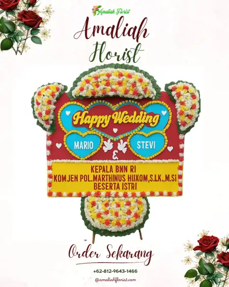 Papan Bunga Pernikahan Wonopringgo
